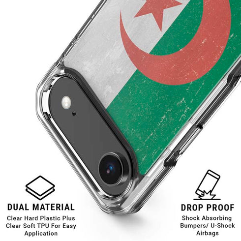 Algeria Flag Distressed iPhone 17 Air Clear Case